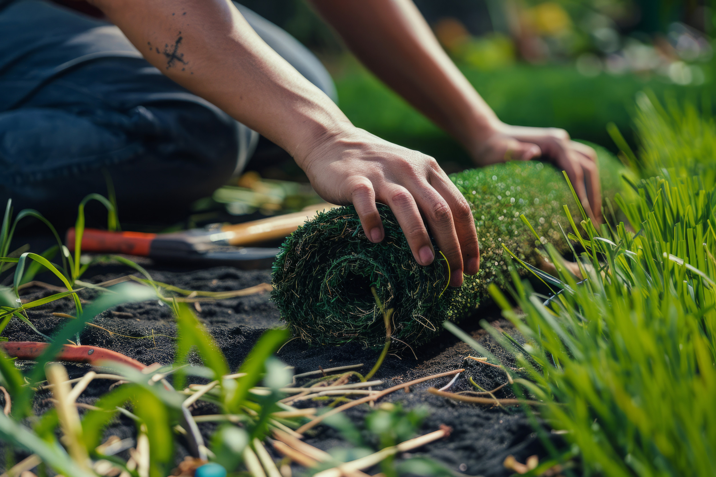 artificial turf installation with eco friendly benefits in Tucson